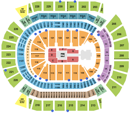 Desert Diamond Arena WWE Seating Chart